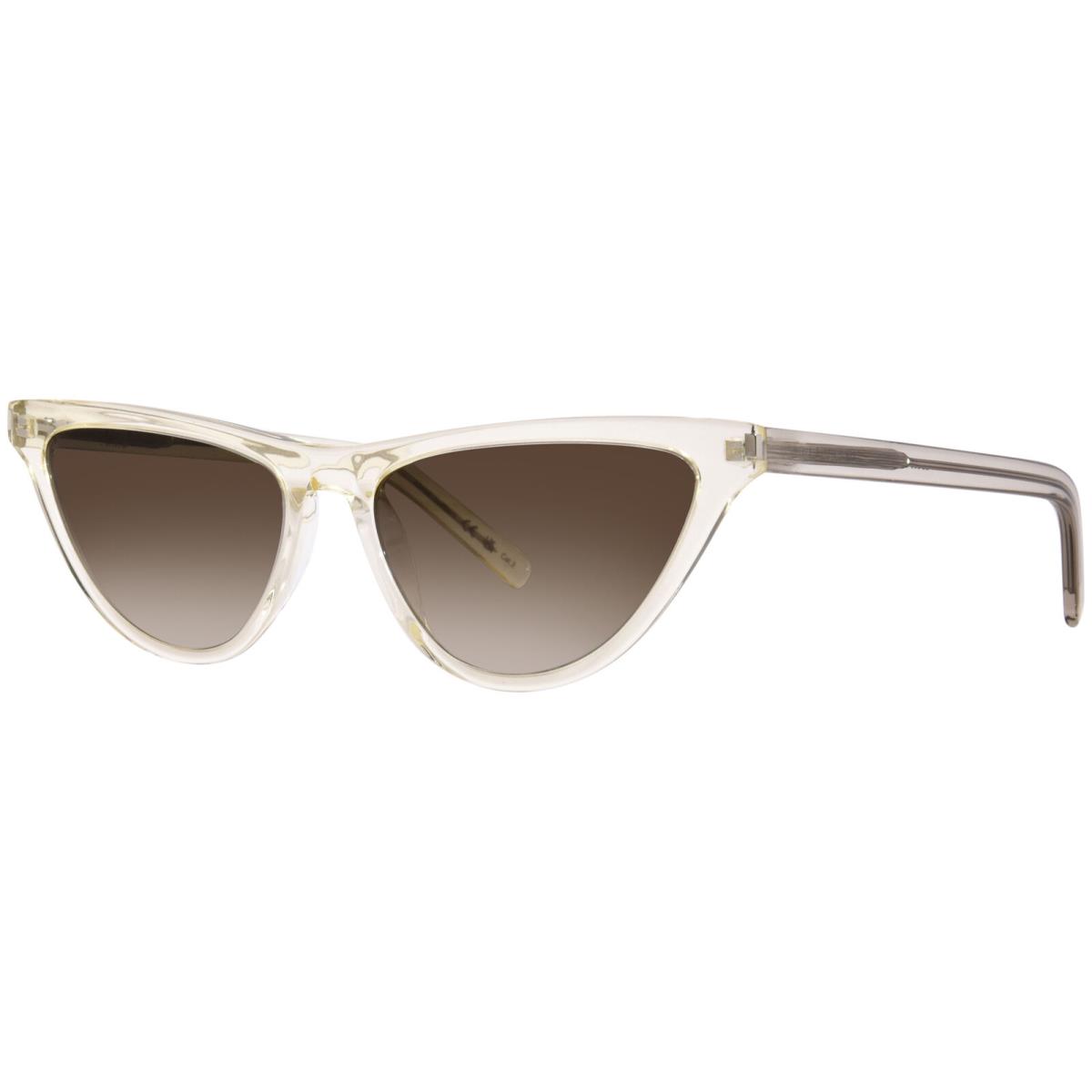 Saint Laurent Slim SL-550 005 Sunglasses Women`s Yellow/brown Gradient Lens 56mm - Frame: Yellow, Lens: Brown