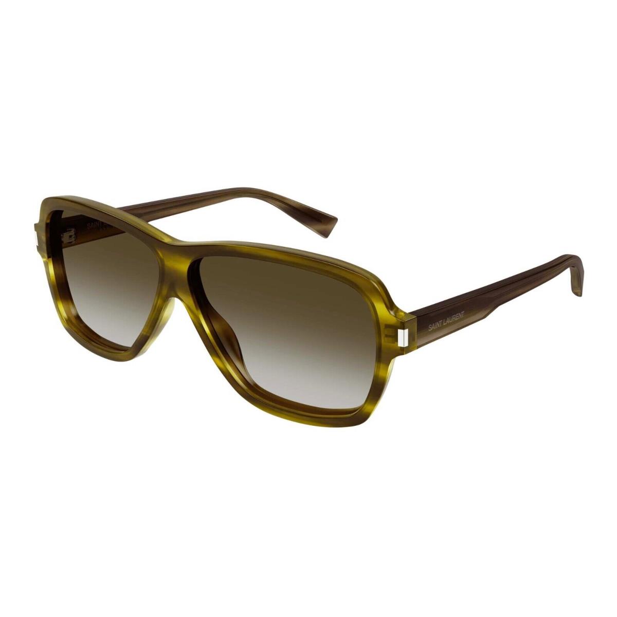 Saint Laurent SL 609 Carolyn Green Havana/grey Brown Shaded 003 Sunglasses