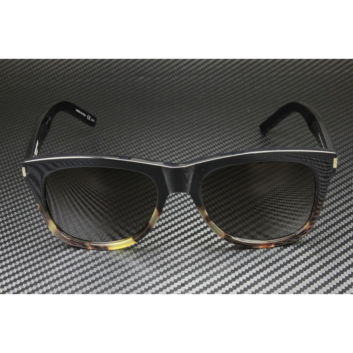 Saint Laurent Ysl 51 Over 008 Squared Havana Shiny Black 57 mm Unisex Sunglasses