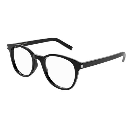 Saint Laurent SL523 004 Black-black Full-rim Round Unisex Eyeglasses