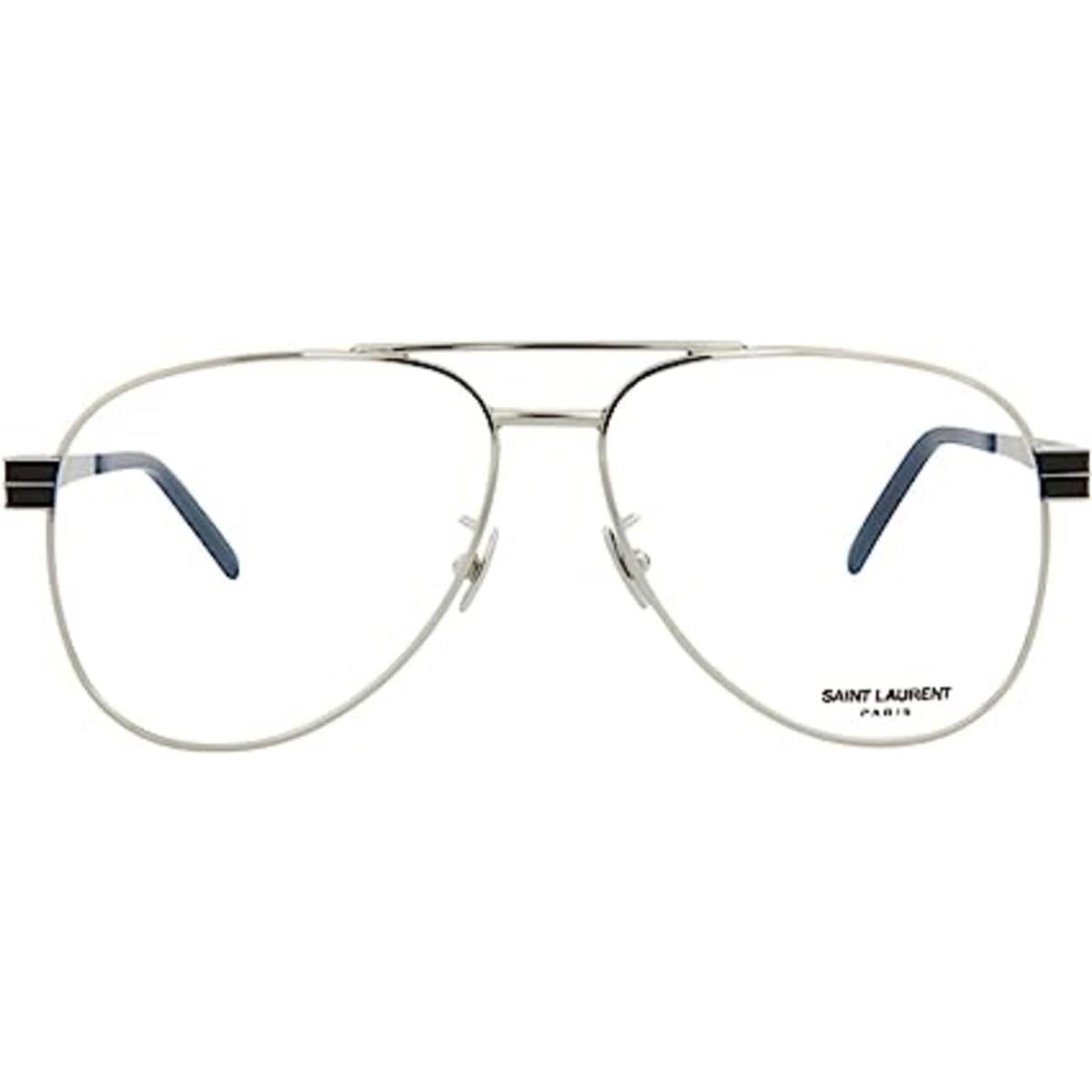 Saint Laurent Unisex Eyeglasses Silver Metal Frame Saint Laurent SLM54 2