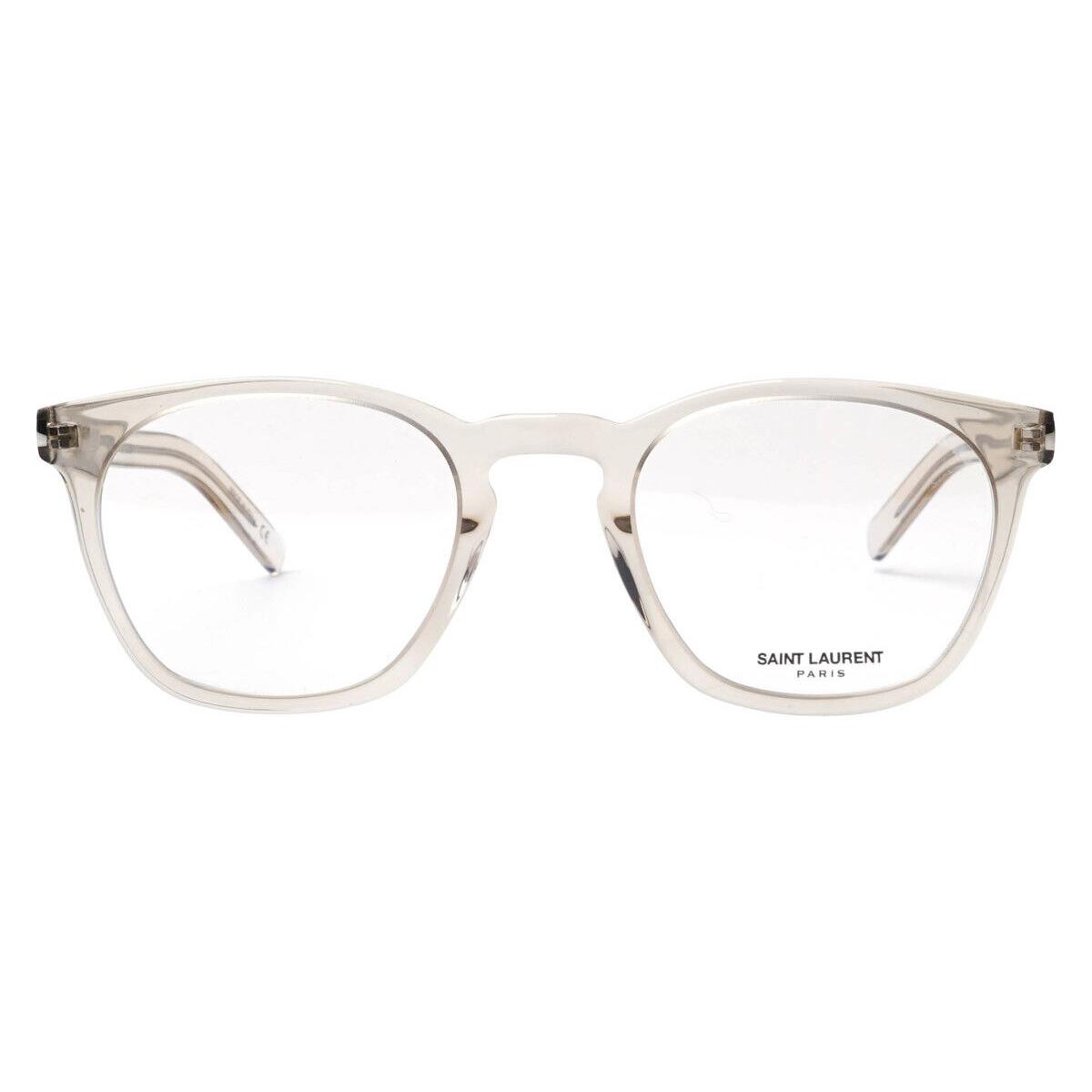 Saint Laurent SL 30 Slim Eyeglasses Unisex Beige Oval 49mm