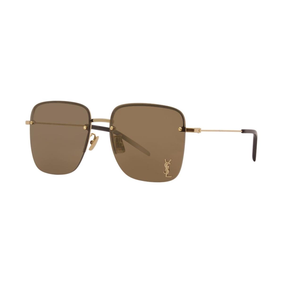 Saint Laurent Women`s Square Metal Sunglasses Gold 58.0 Millimeters