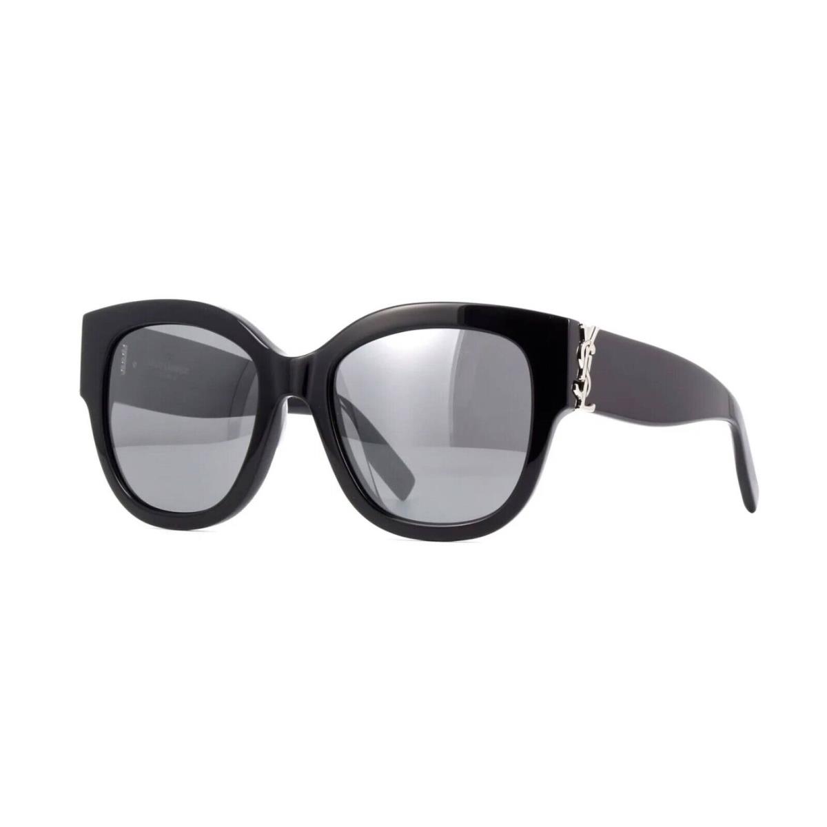 Saint Laurent SL M95/F Black/grey Silver Mirrored 002 Sunglasses