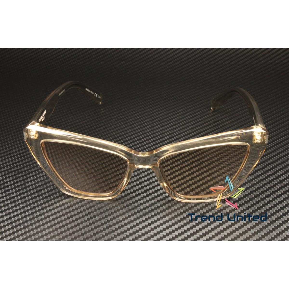 Saint Laurent SL 466 004 Cat Eye Shiny Brown 54 mm Women`s Sunglasses