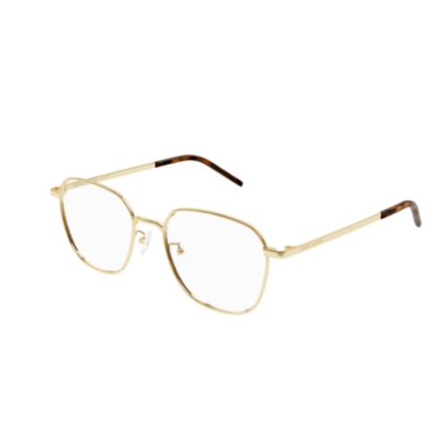 Saint Laurent SL 646/F 003 Gold Round Women`s Eyeglasses