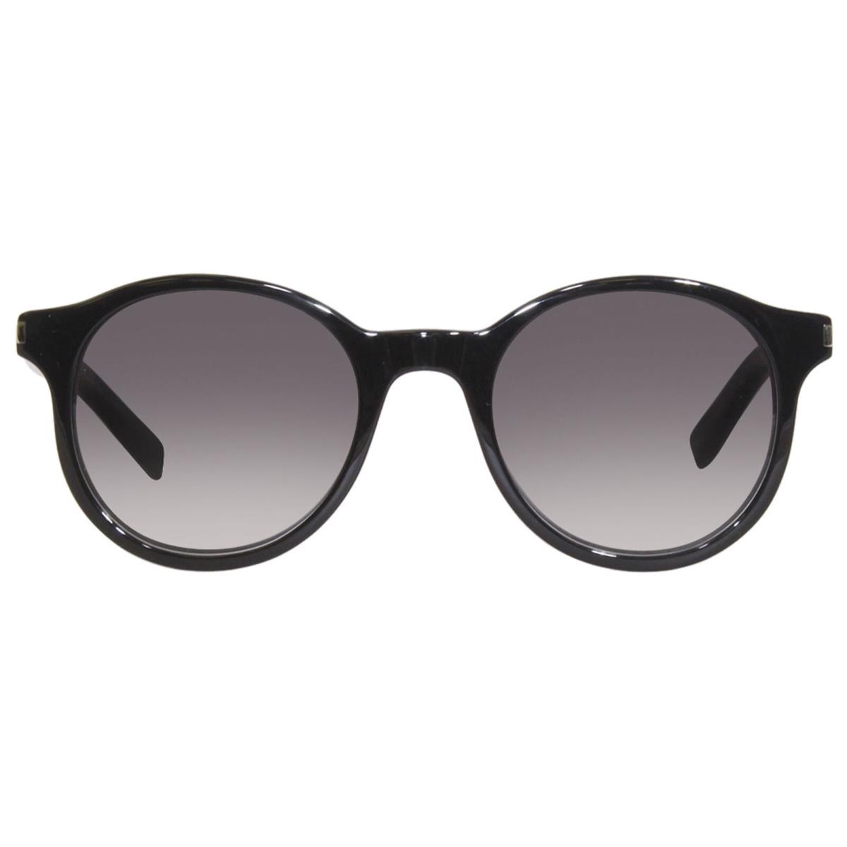 Saint Laurent SL521 001 Sunglasses Black/grey Gradient Lenses Round Shape 50mm