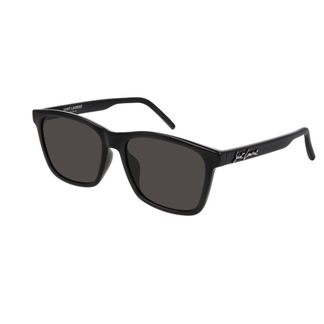 Saint Laurent SL318/F 001 Black/black Square Men`s Sunglasses