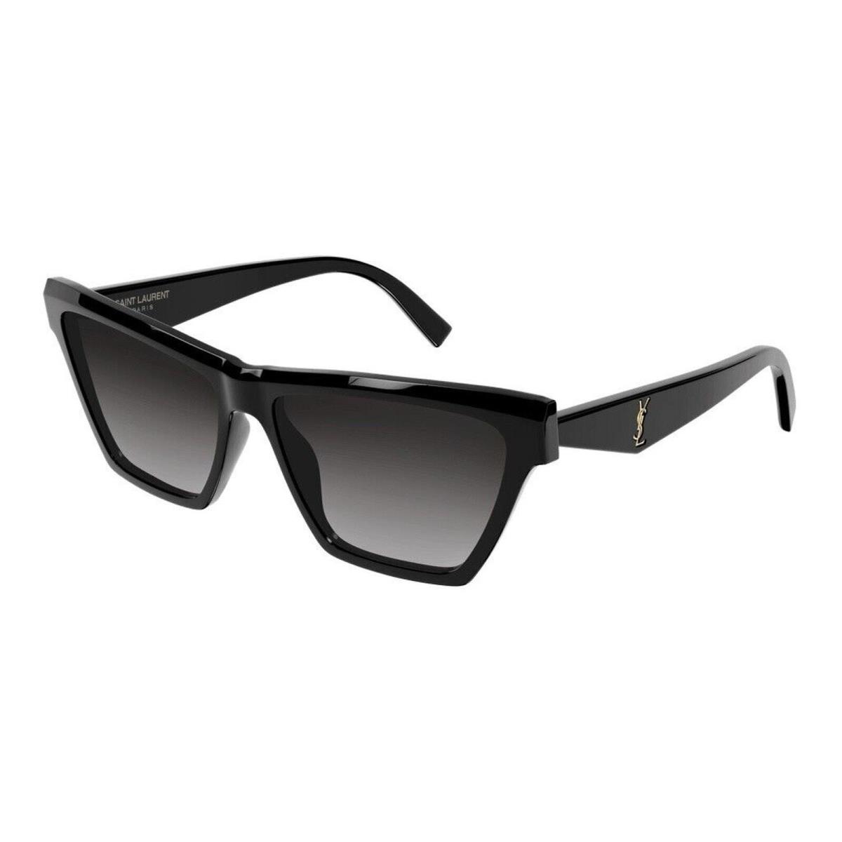 Saint Laurent SL M103 001 Black Gold Grey Gradient Sunglasses Cateye