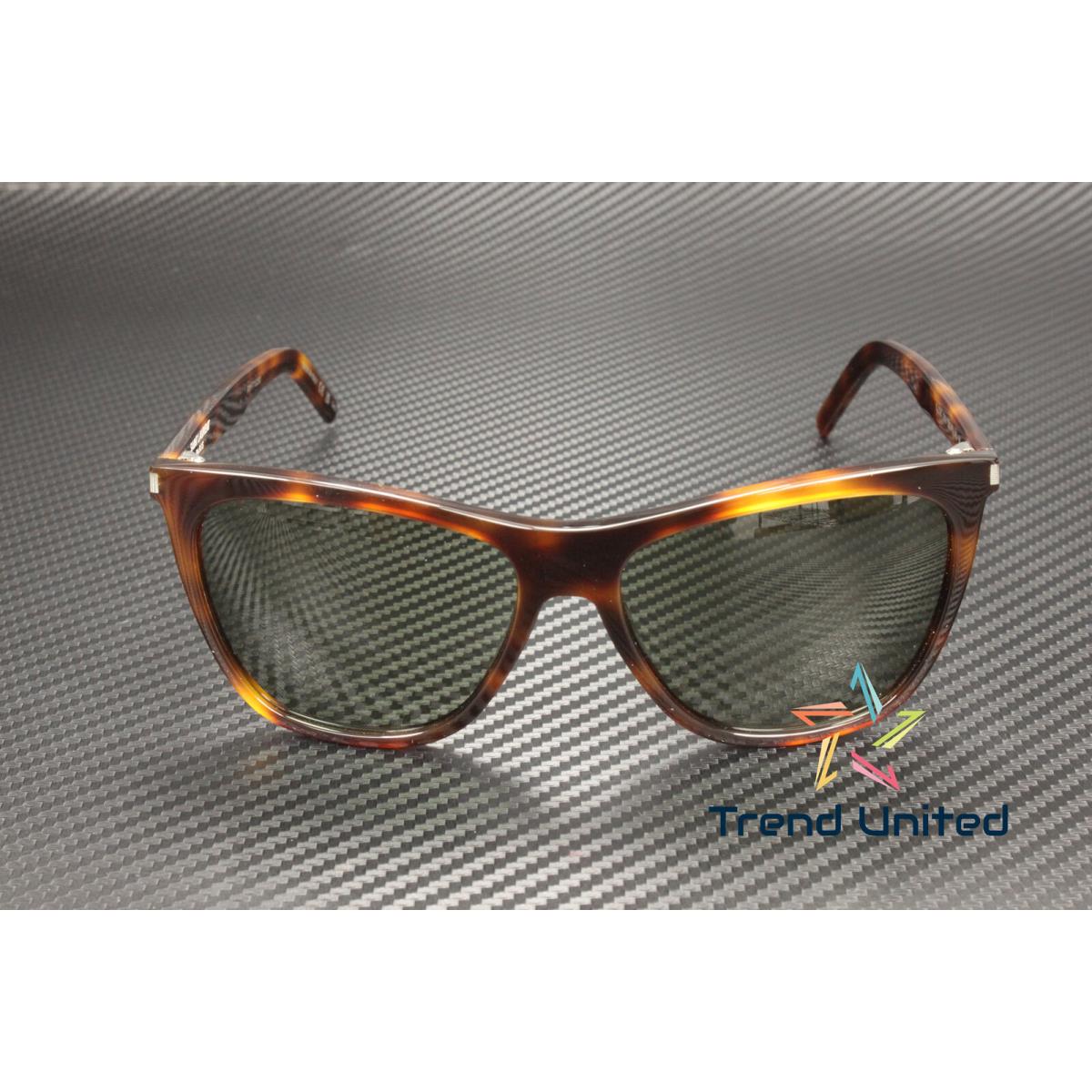 Saint Laurent SL 526 002 Cat Eye Acetate Havana Green 58 mm Women`s Sunglasses