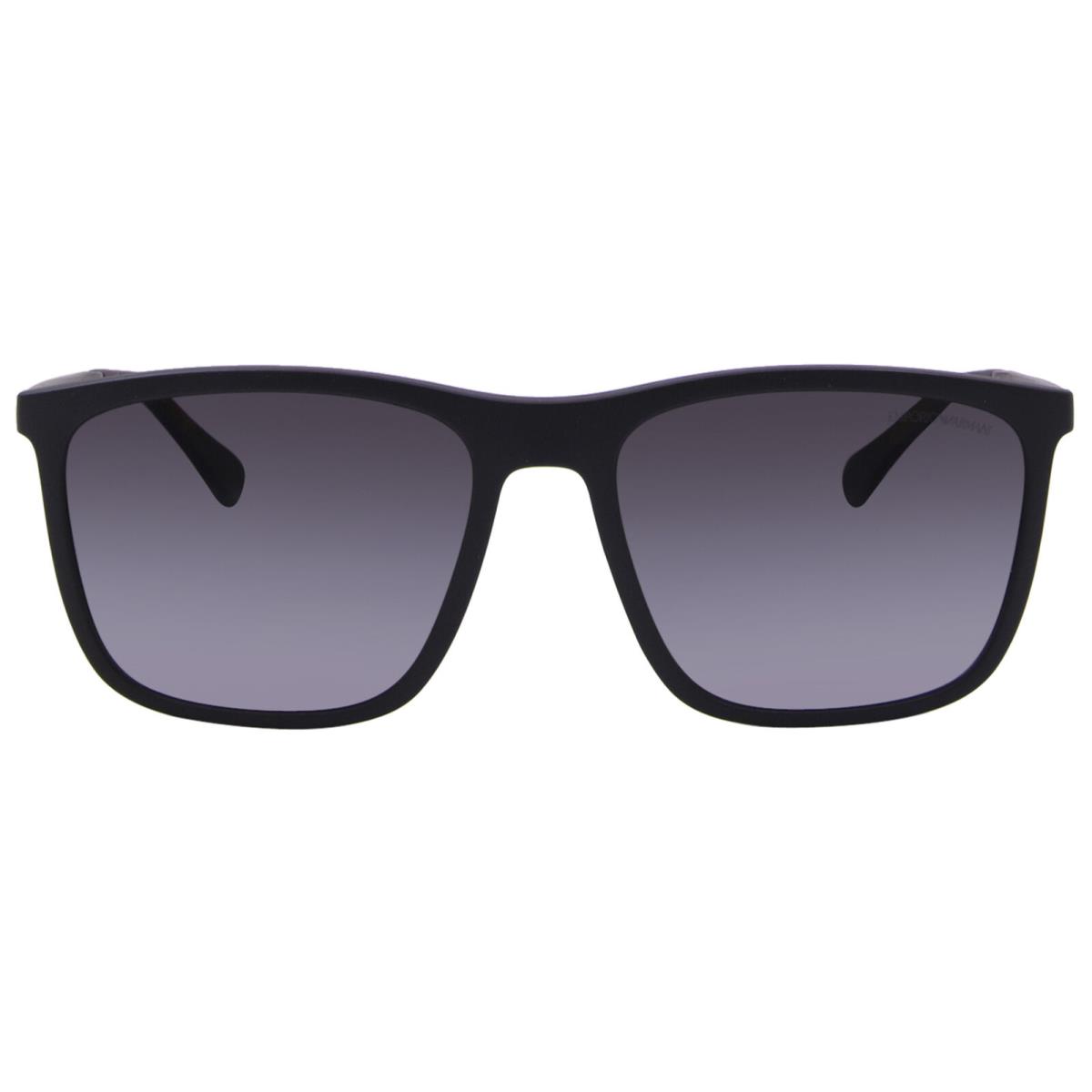 Emporio Armani EA4150 5001T3 Sunglasses Men`s Matte Black/polarized Grey 59mm