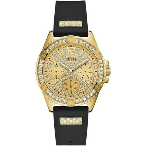 Guess Gold-tone Stainless Steel Crystal Encrusted Dial Women`s Watch U1160L1