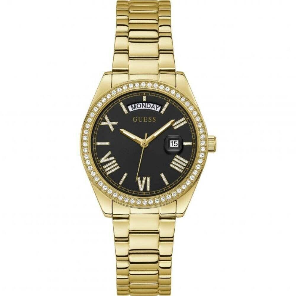 Guess GW0307L2 Black Dial Gold Stainless Steel Ladies Watch