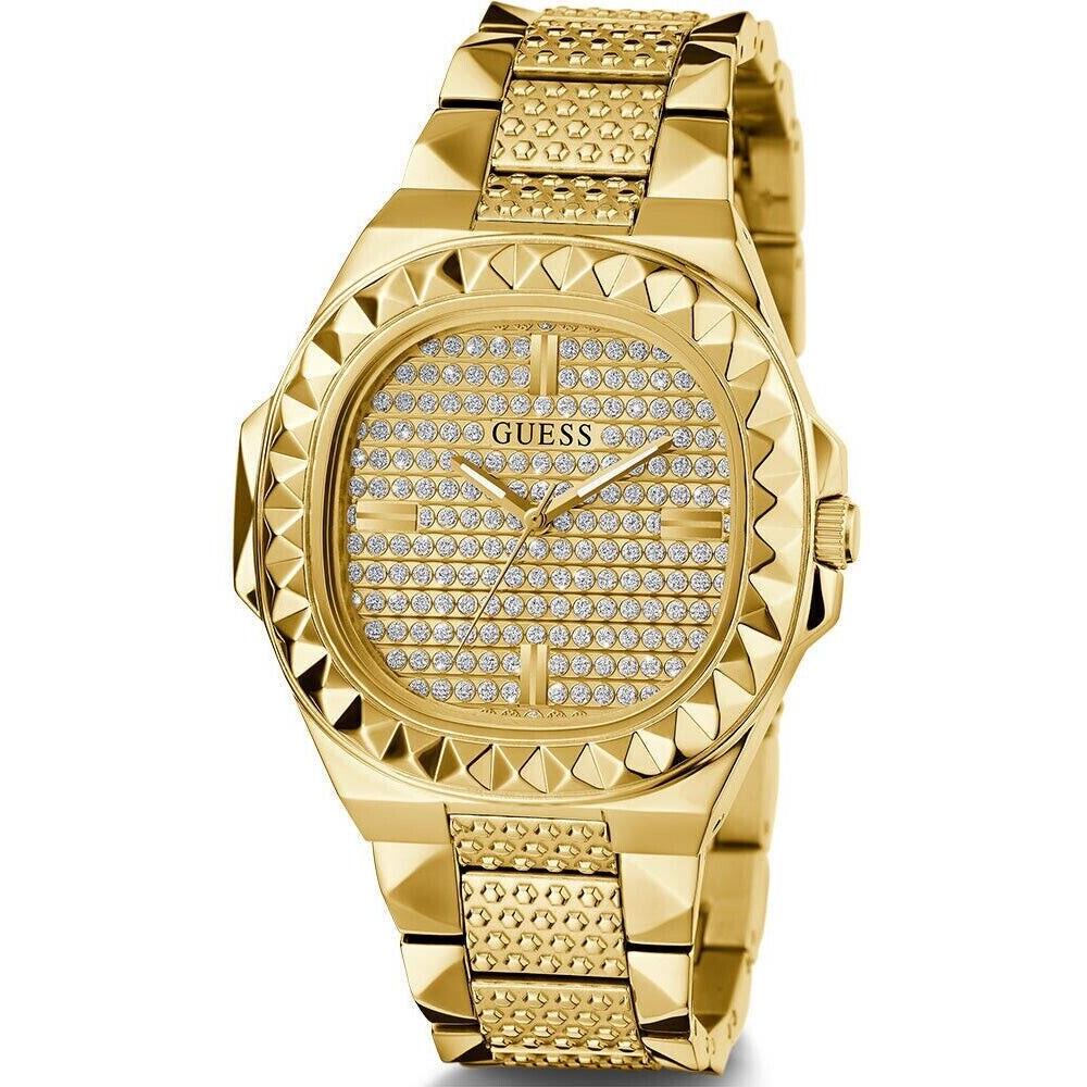 Guess Rebel Man Gold Band Dial Quartz Square Watch GW0622G1