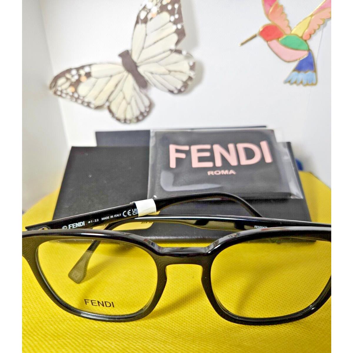 Fendi FE 50047I 001 Black Eyeglasses 52-19-145mm