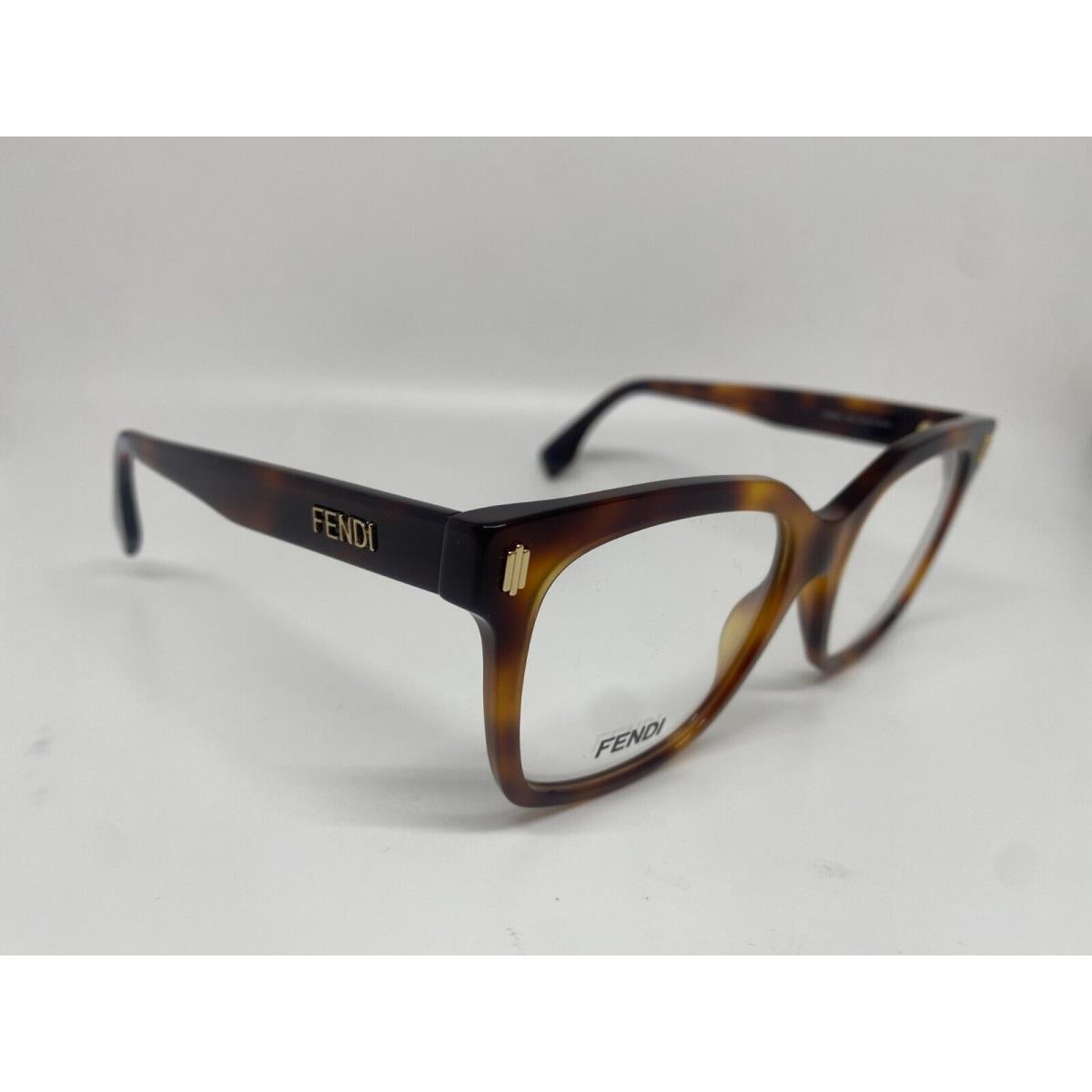 Fendi 50054l 053 Brown Havana Eyeglasses 52-19-145mm