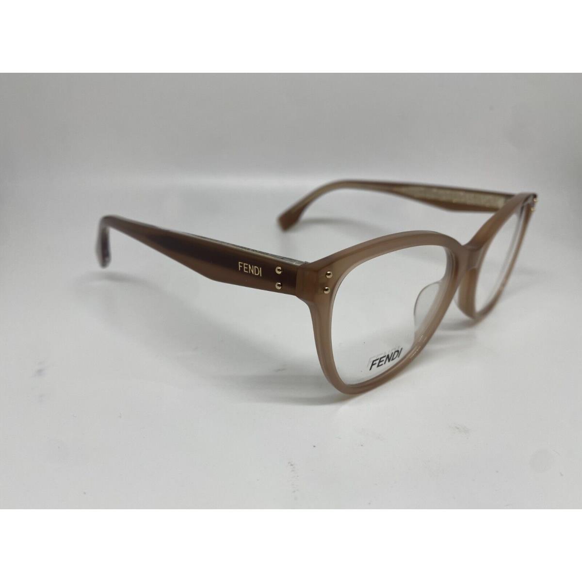 Fendi FE 50006I 057 Light Brown Eyeglasses 53-17-140mm