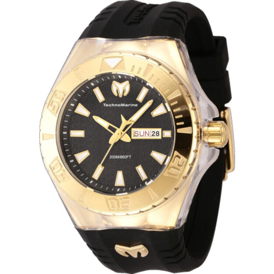 Technomarine Cruise Date Day Quartz Black Dial Men`s Watch TM-122011