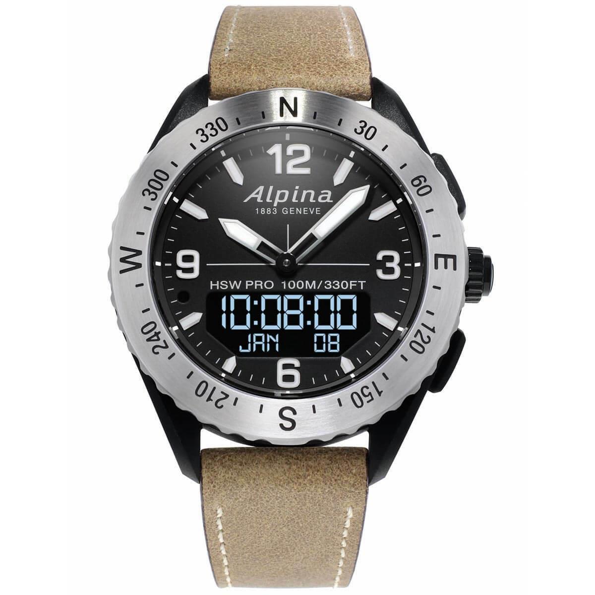 Alpina AL-283LBBW5SAQ6 Men`s Alpinerx Light Brown Strap Quartz Watch