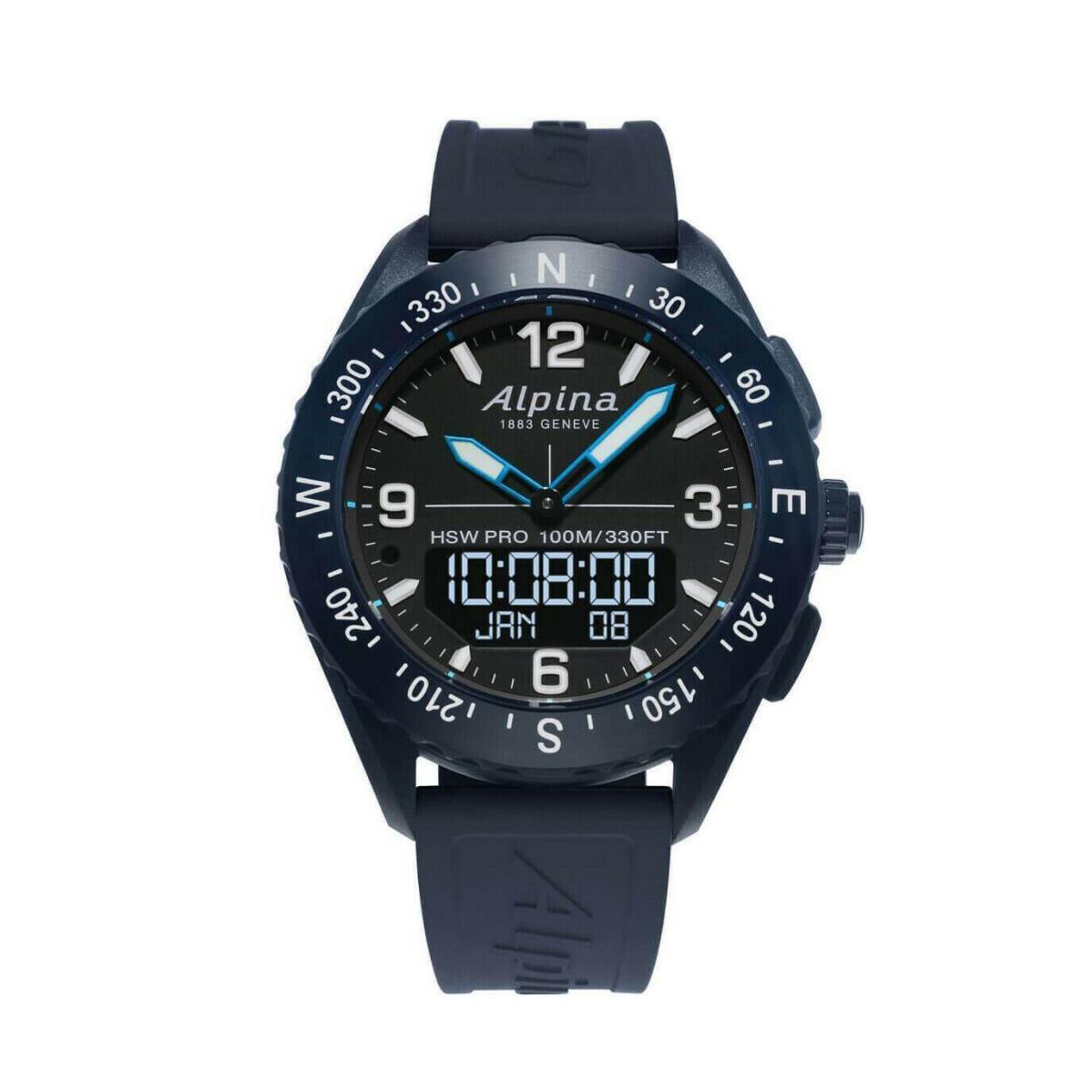 Alpina Men`s Alpinerx Hsw Navy Blue Strap Smartwatch AL-283LBN5NAQ6