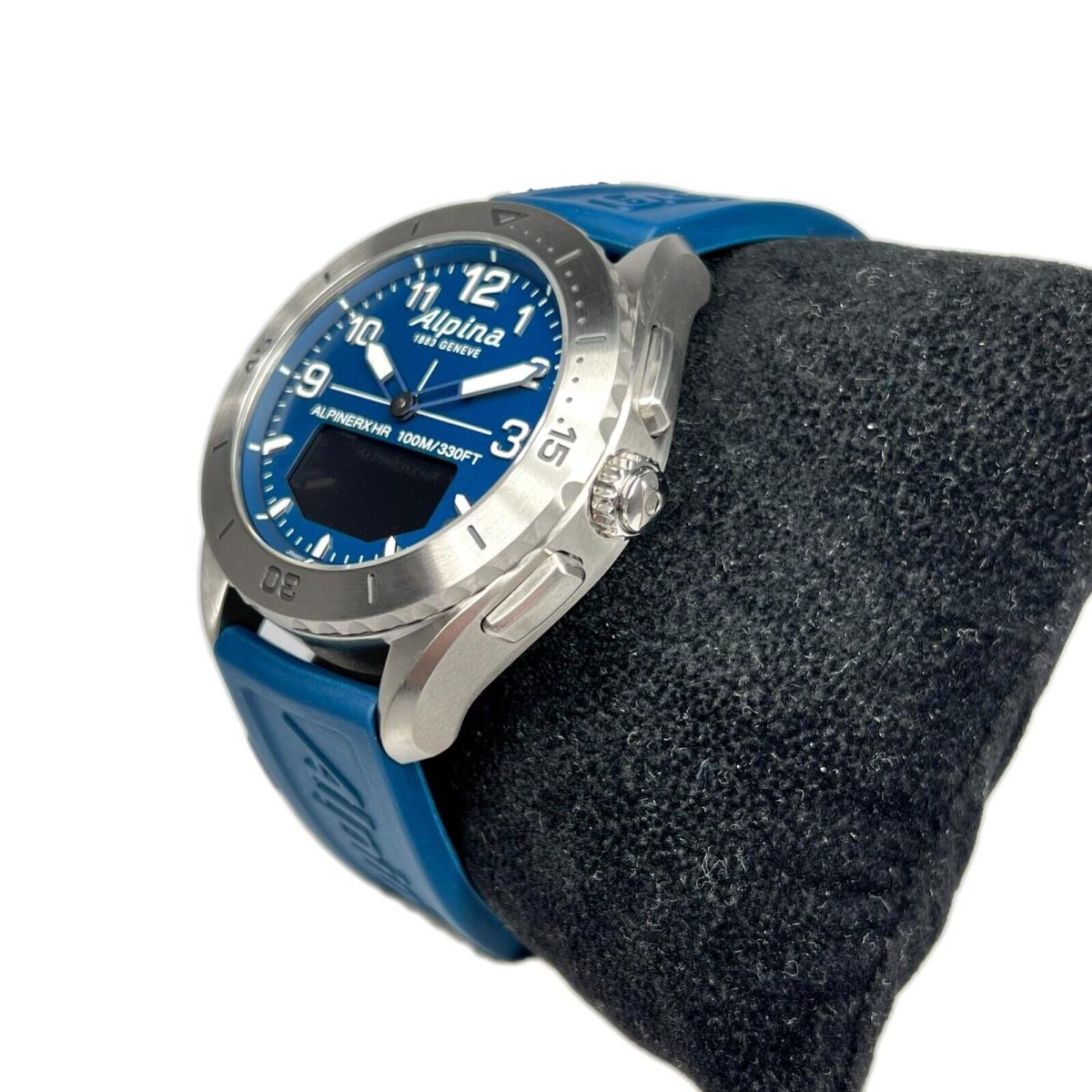 Alpina Alpinerx Alive Titanium Men s Watch AL-284LNN5TAQ1 - Dial: Blue, Band: Blue, Bezel: Steel