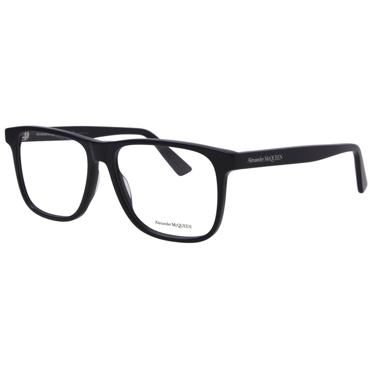 Alexander Mcqueen AM0463O 001 Eyeglasses Men`s Black Full Rim Square Shape 56mm