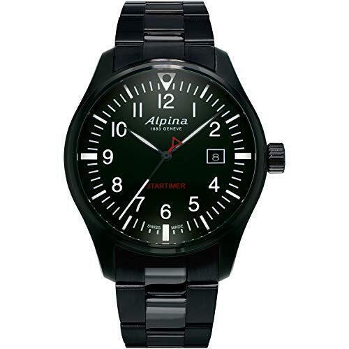 Alpina Men`s Swiss Quartz Watch with Steel/black Pvd Strap 18 AL-240B4FBS6B