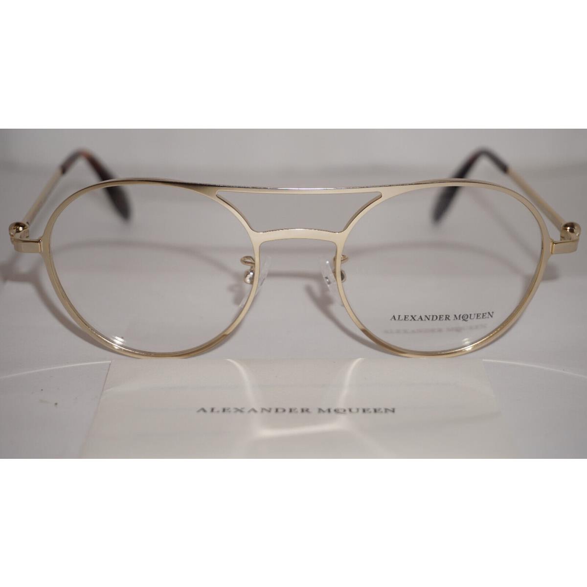 Alexander Mcqueen Eyeglasses Round Gold AM0175O 003 52 20 150