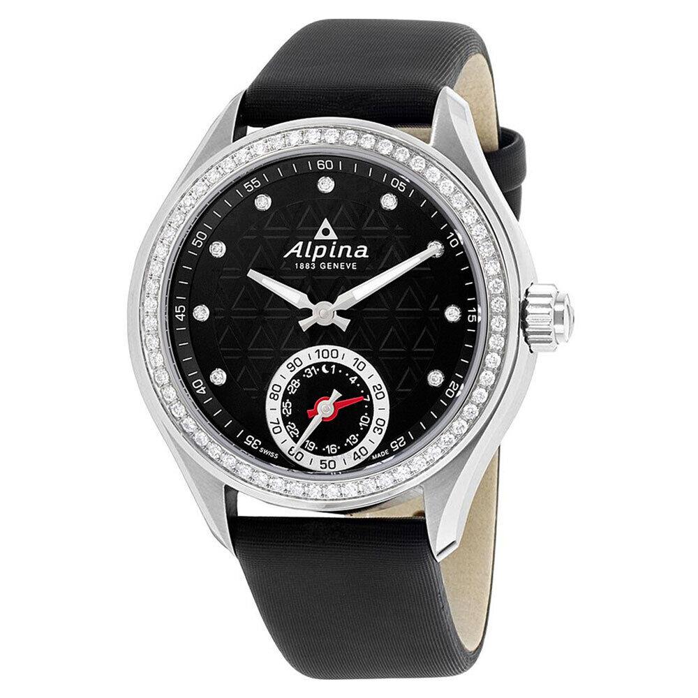 Alpina Horological Smartwatch Diamond Womens Calendar Quartz Strap AL-285BTD3CD6