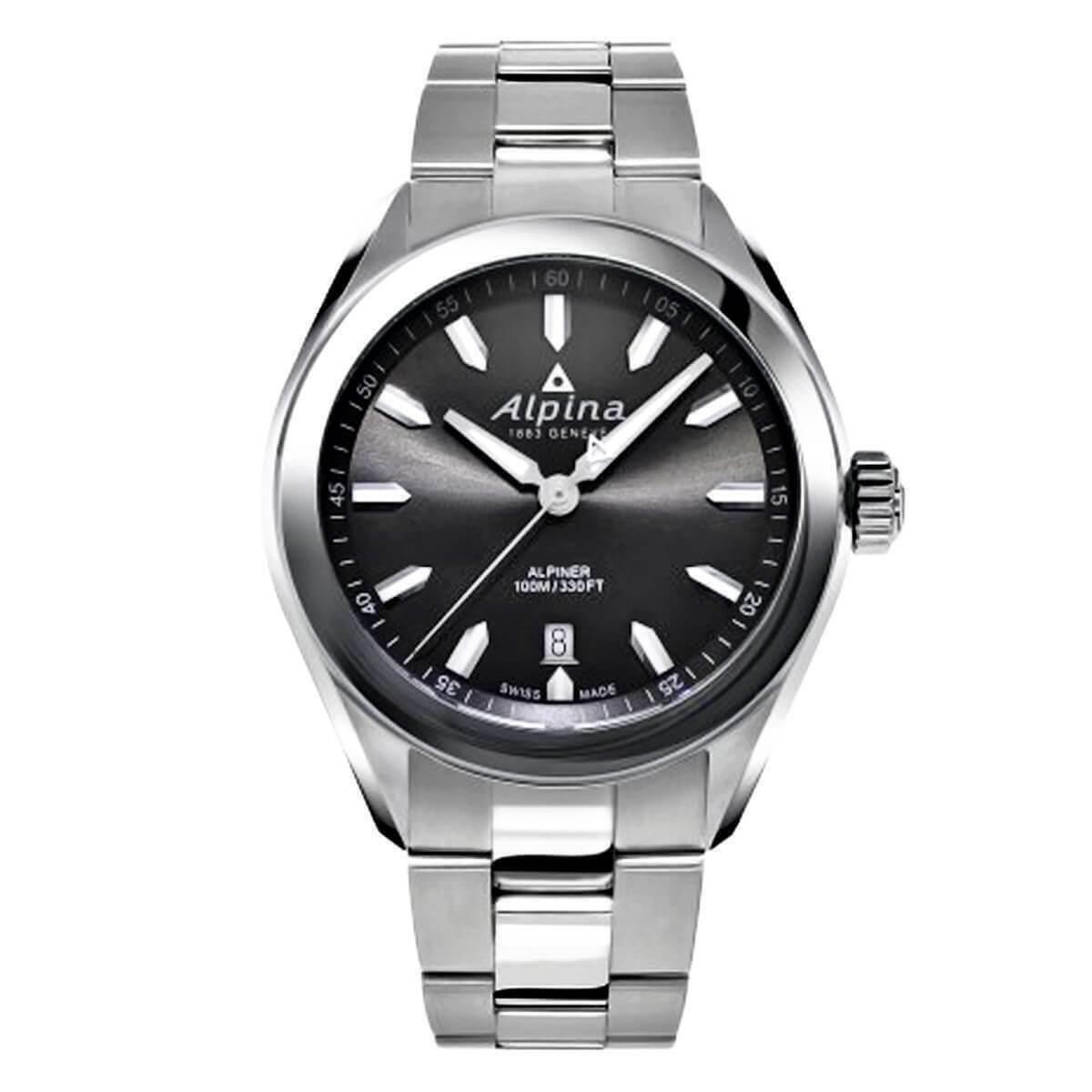 Alpina AL-240GS4E6B Men`s Alpiner Quartz Black Dial Watch