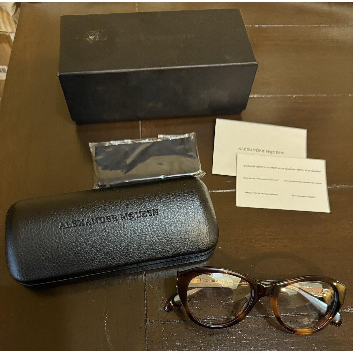 Alexander Mcqueen Glasses AM00530 Tortoise Shell w Case Box