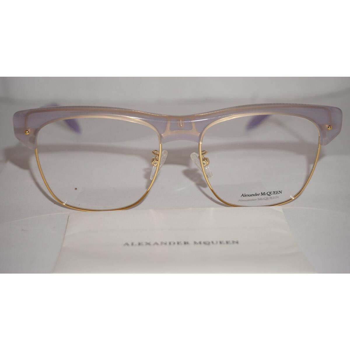 Alexander Mcqueen Eyeglasses Violet Gold AM0237O 005 54 17 145