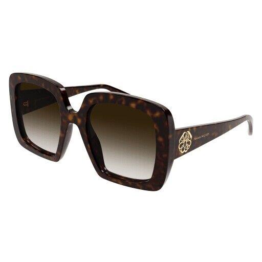 Alexander Mcqueen AM 0378S Sunglasses 002 Havana