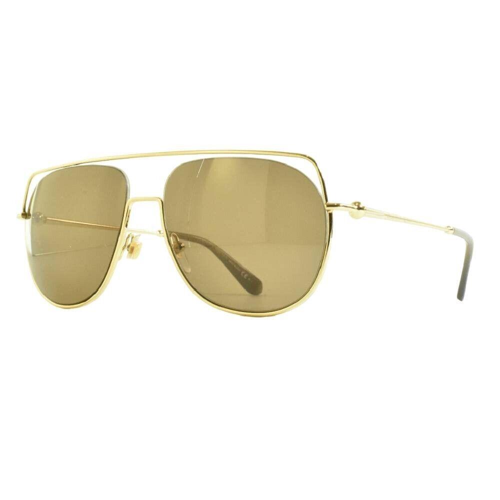 Alexander Mcqueen Amq 4272/S Mens Full Rim Gold Aviator Sunglasses