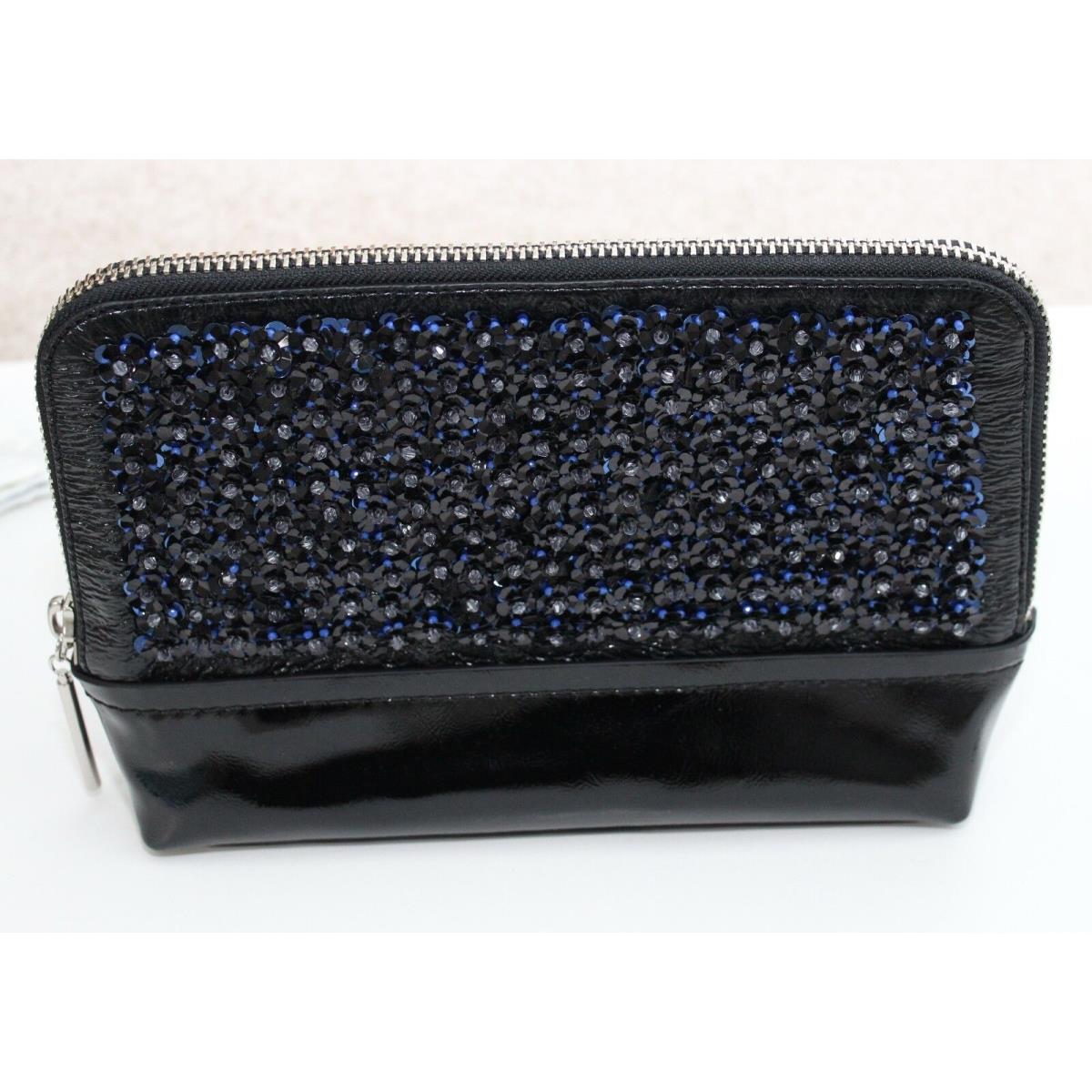 3.1 Phillip Lim 31 Minute Sapphire Blue Flower Patent Leather Cosmetic Case