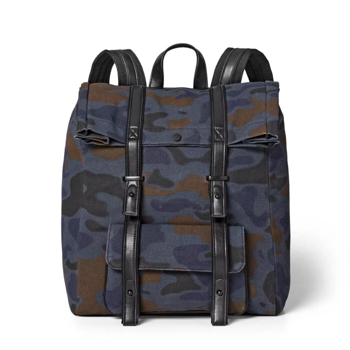 3.1 Phillip Lim For Target Navy Blue/brown Camo Canvas Backpack