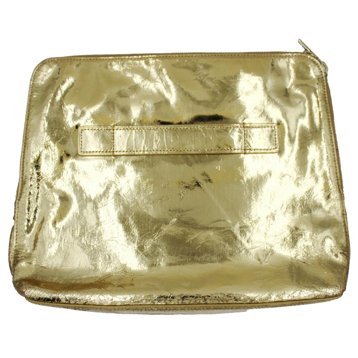 3.1 Phillip Lim Medium 31 Minute Bag Distressed Gold Leather Clutch W/tag