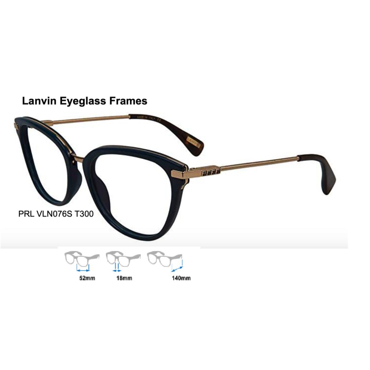 Lanvin VLN076S Eyeglass Frames Multiple Colors Size 52mm