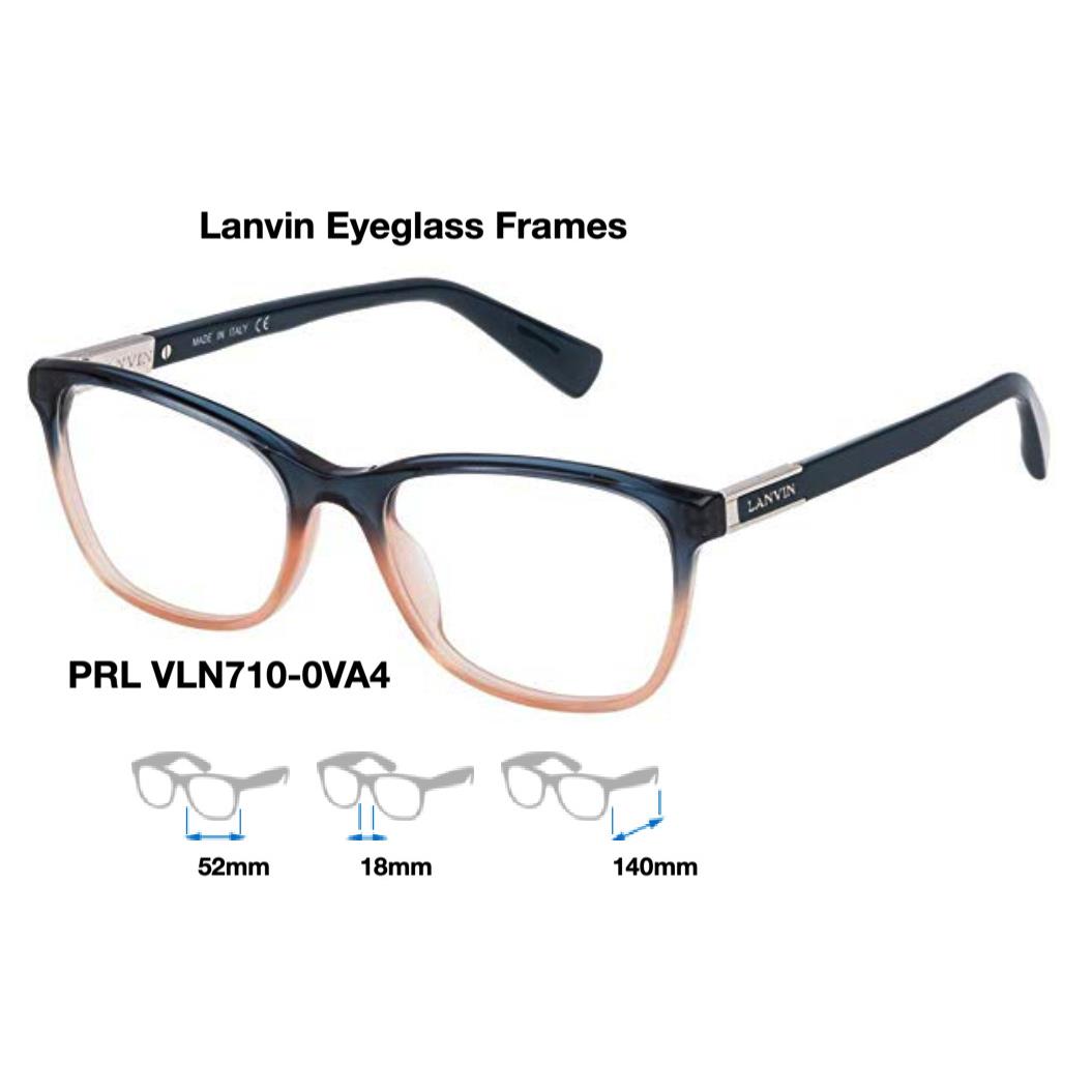 Lanvin VLN710 Eyeglass Frames Multiple Colors Size 52mm