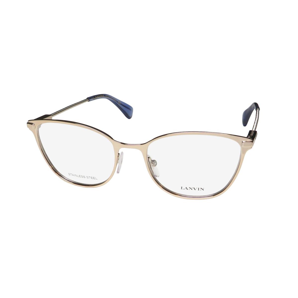 Lanvin VLN095S Cateye Italian Designer Premium Materials Eyeglass Frame/glasses Gold