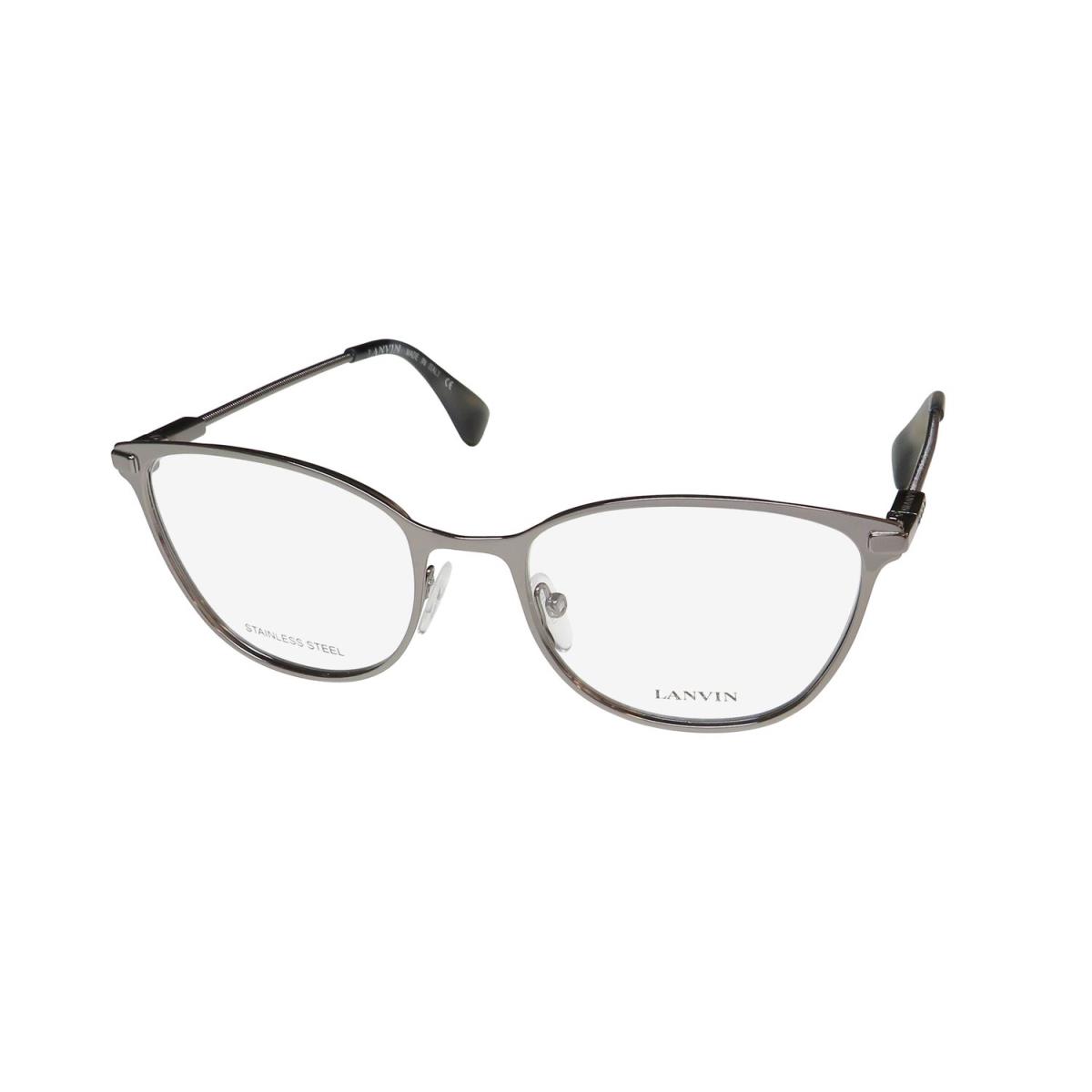 Lanvin VLN095S Cateye Italian Designer Premium Materials Eyeglass Frame/glasses Gunmetal