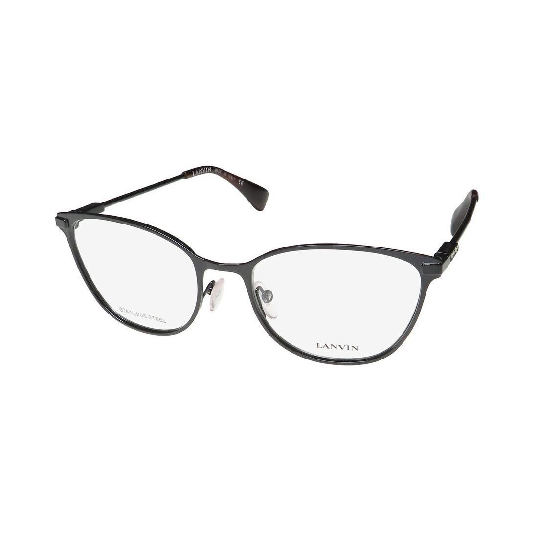 Lanvin VLN095S Eyeglass Frame Black 52-18-140 Metal Plastic Full-rim