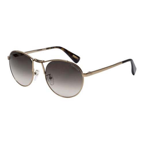 Lanvin Designer Sunglasses Gold Havana Tortoise / Grey Gradient SLN083-08FF-53mm