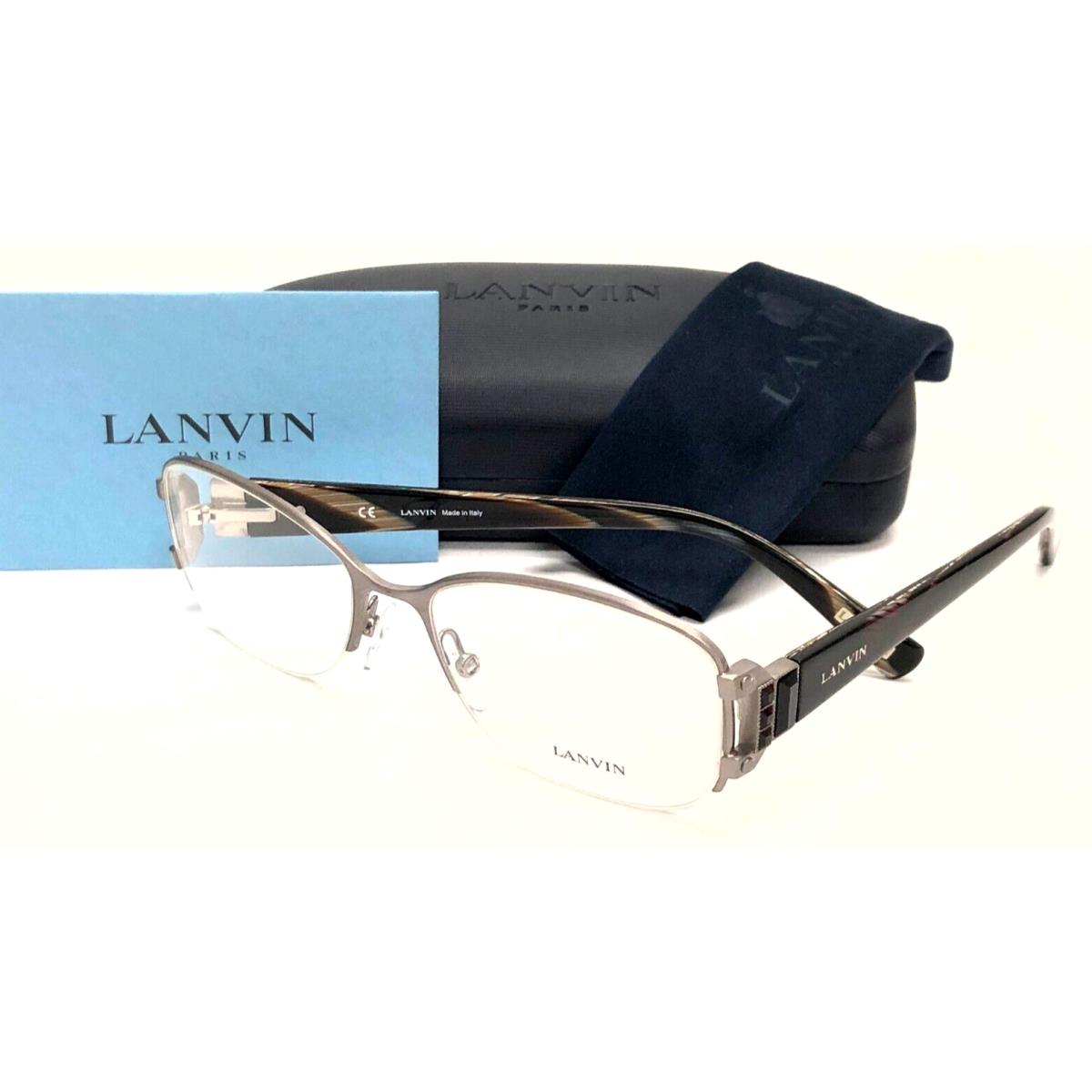 Lanvin Square Eyeglasses Vln 034S 0K20 53 Matte Silver/horn