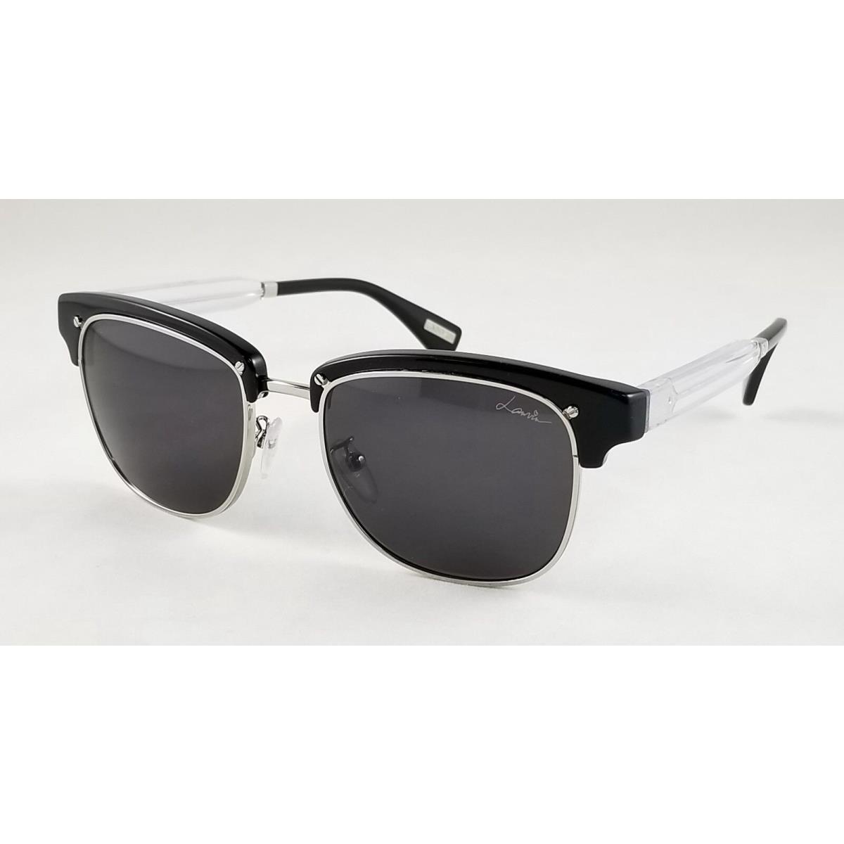 Lanvin SLN689 689 700Y Shiny Black Transparent/smoke Sunglasses 53-19-145