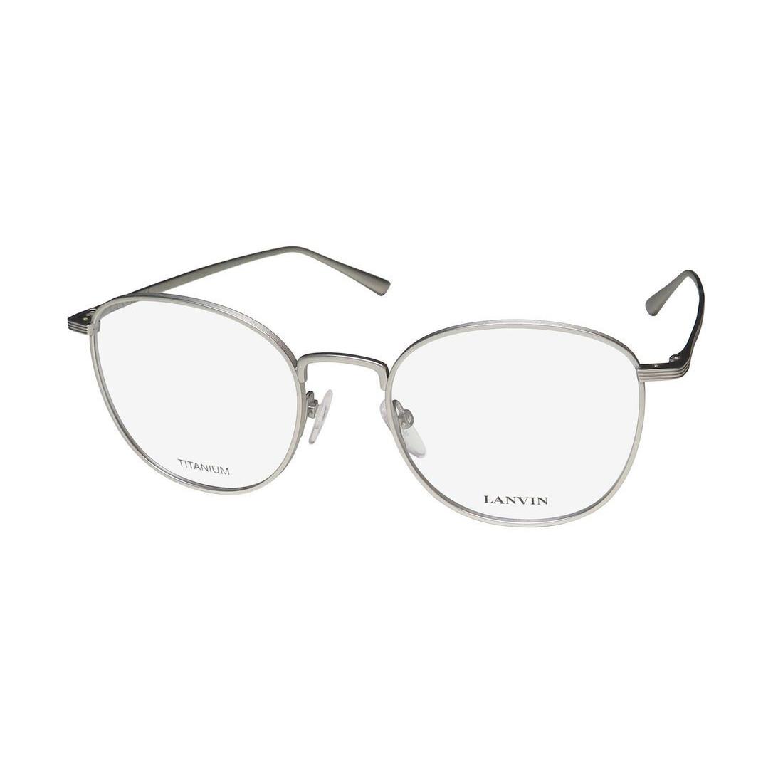 Lanvin VLN093 Eyewear Italy Womens 0581 Silver Designer Full-rim Titanium