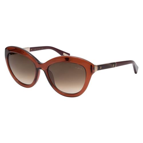 Lanvin Sunglasses Crystal Rose Amber/smoke Red Brown Gradient SLN672M-01F3-54mm