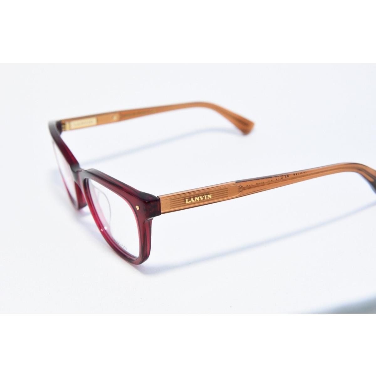 Lanvin VLN715 Acetate Eyeglass Frames COL.0L00 Black Cherry Red 50-19-140