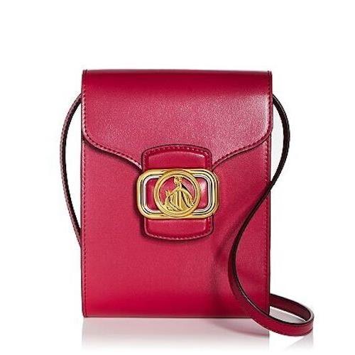 Lanvin L114010 Womens Fuchsia Mini Leather Phone Holder 5x7.5x1