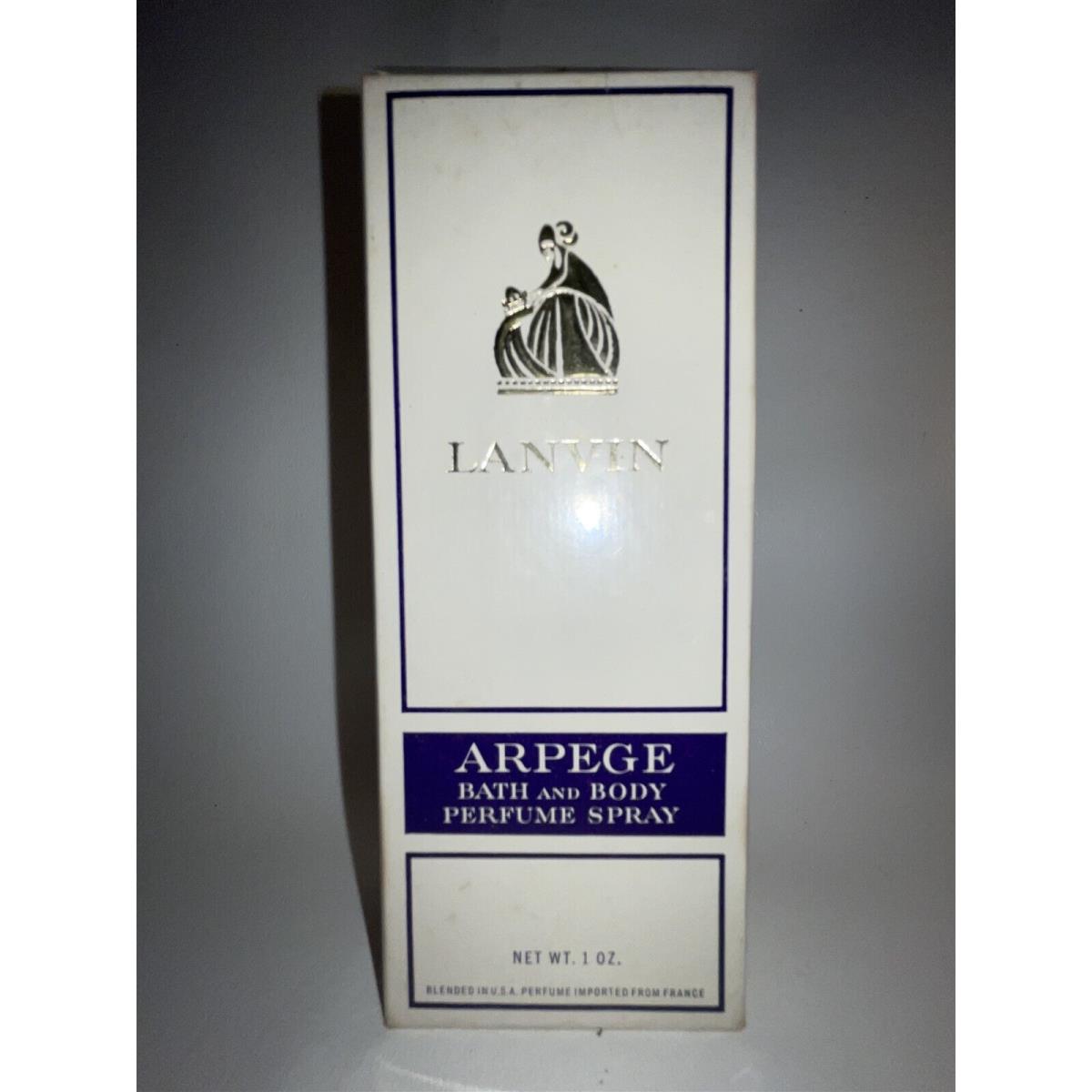 Arpege Lanvin Bath Body Spray Perfume 1 Oz No 837 Vintage Rare